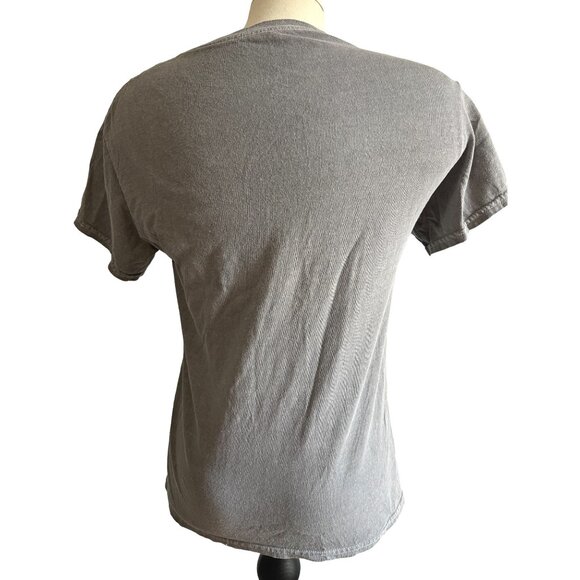 Clickbait Grey Baby TShirt Sz Small Womens Rainbow Metallic Logo - Picture 2 of 6